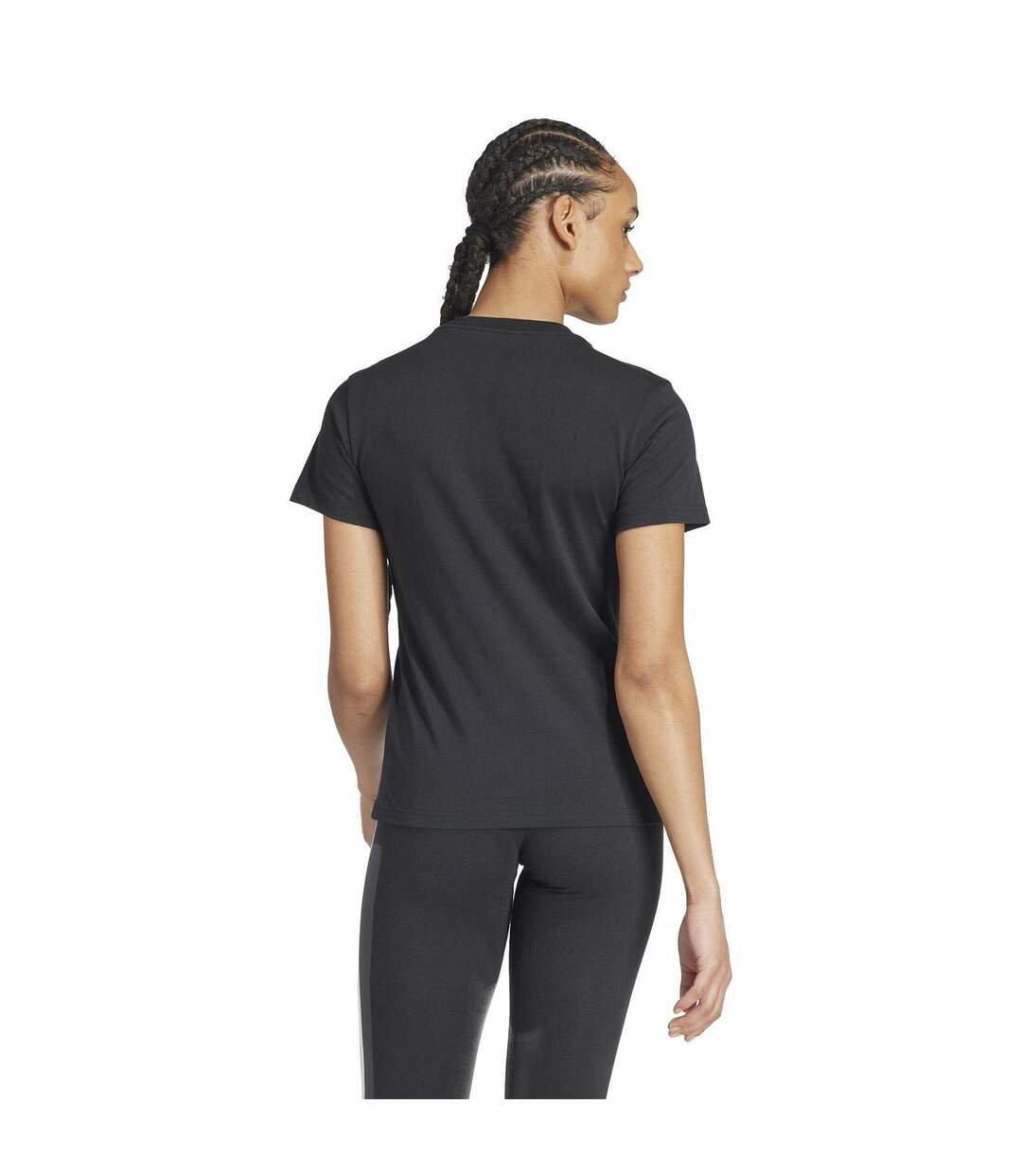T-shirt Essentials Femme Noir Adidas-4
