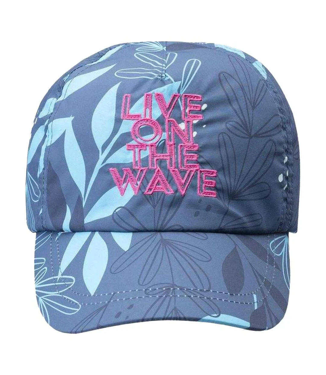 Childrens/kids Karrat Leaf Print Baseball Cap Blue Aquawave-2