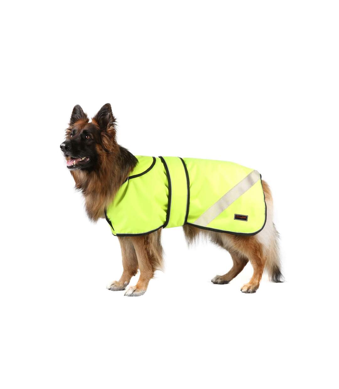 2 in 1 waterproof reflective dog coat 25cm fluorescent yellow Firefoot-2