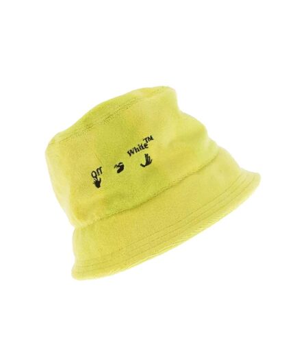 Swimming Man Towel Bucket Hat Yellow Off White