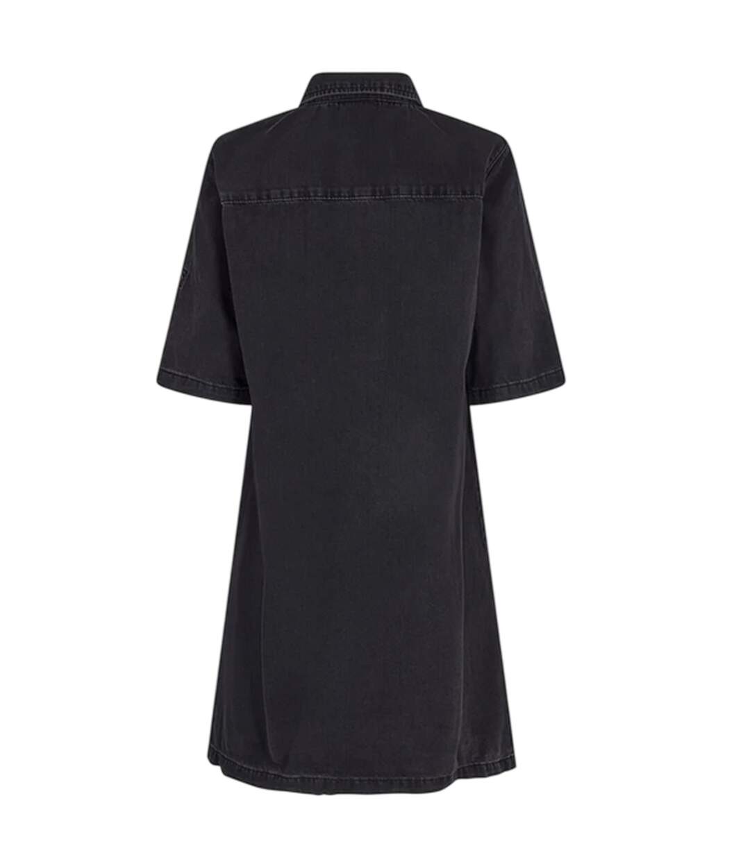 Womens/ladies Denim Shirt Dress Black Noisy May-3