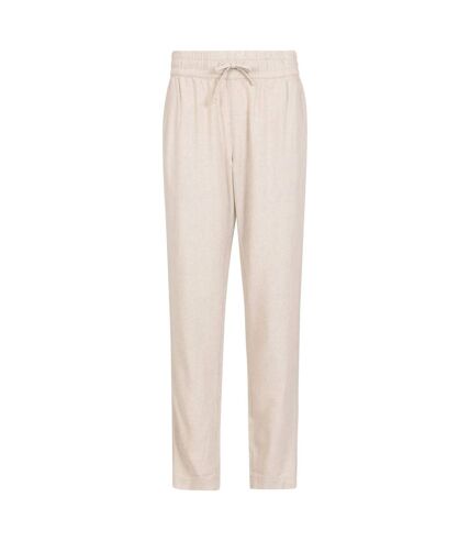 Womens/ladies breeze linen blend trousers beige Mountain Warehouse