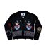 Unisex Adult Friends Knitted Cardigan Black Charcoal Labyrinth-2