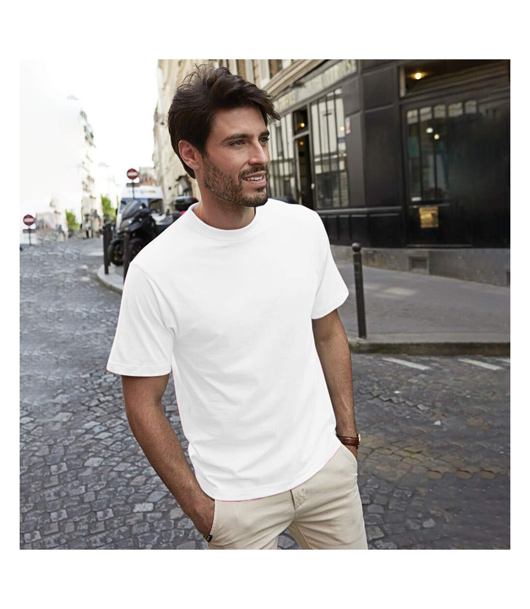 T-shirt à manches courtes homme blanc Tee Jays-2