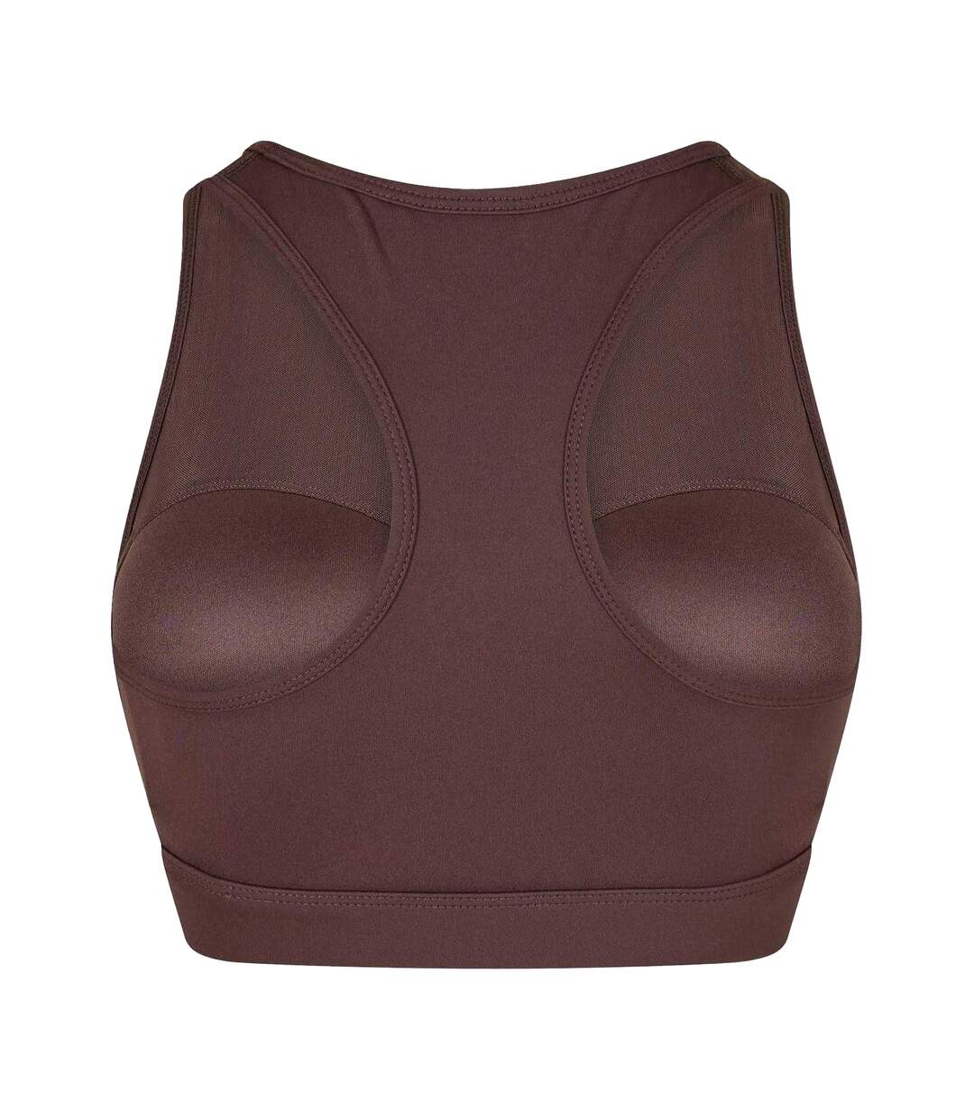Womens/ladies Core Racerback Sports Bra Espresso USA Pro-2
