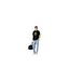 Mens Grid Crocodile Cotton T-shirt Black Lacoste-1