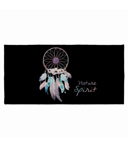 Tapis Déco Rectangulaire Tipi Spirit 57x115cm Noir