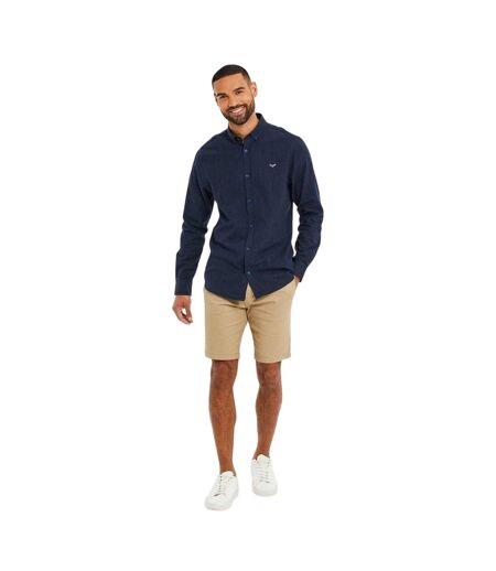 Mens Regular Button-down Shirt Navy Threadbare