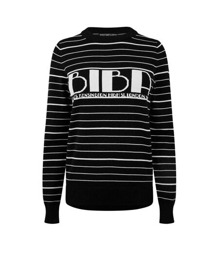 Pull Motif/style Rayé Heritage Femme Noir Blanc Biba