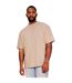 Casual Classics Mens Ringspun Cotton Extended Neckline Oversized T-Shirt (Sand) - UTAB600