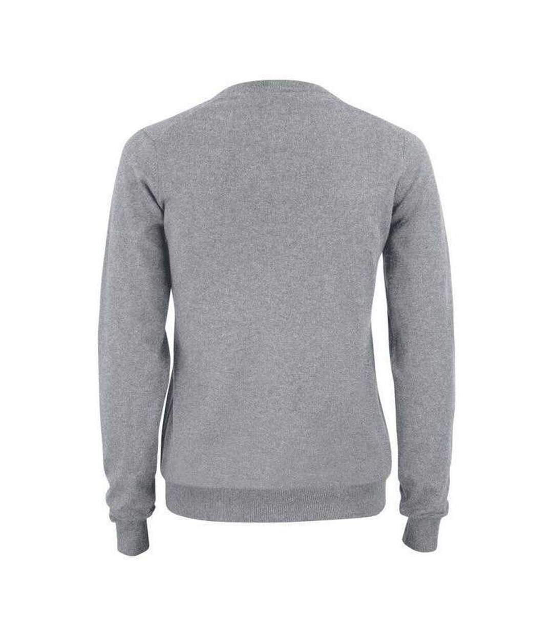 Womens/ladies Oakville Knitted Sweatshirt Grey Melange Cutter & Buck-2