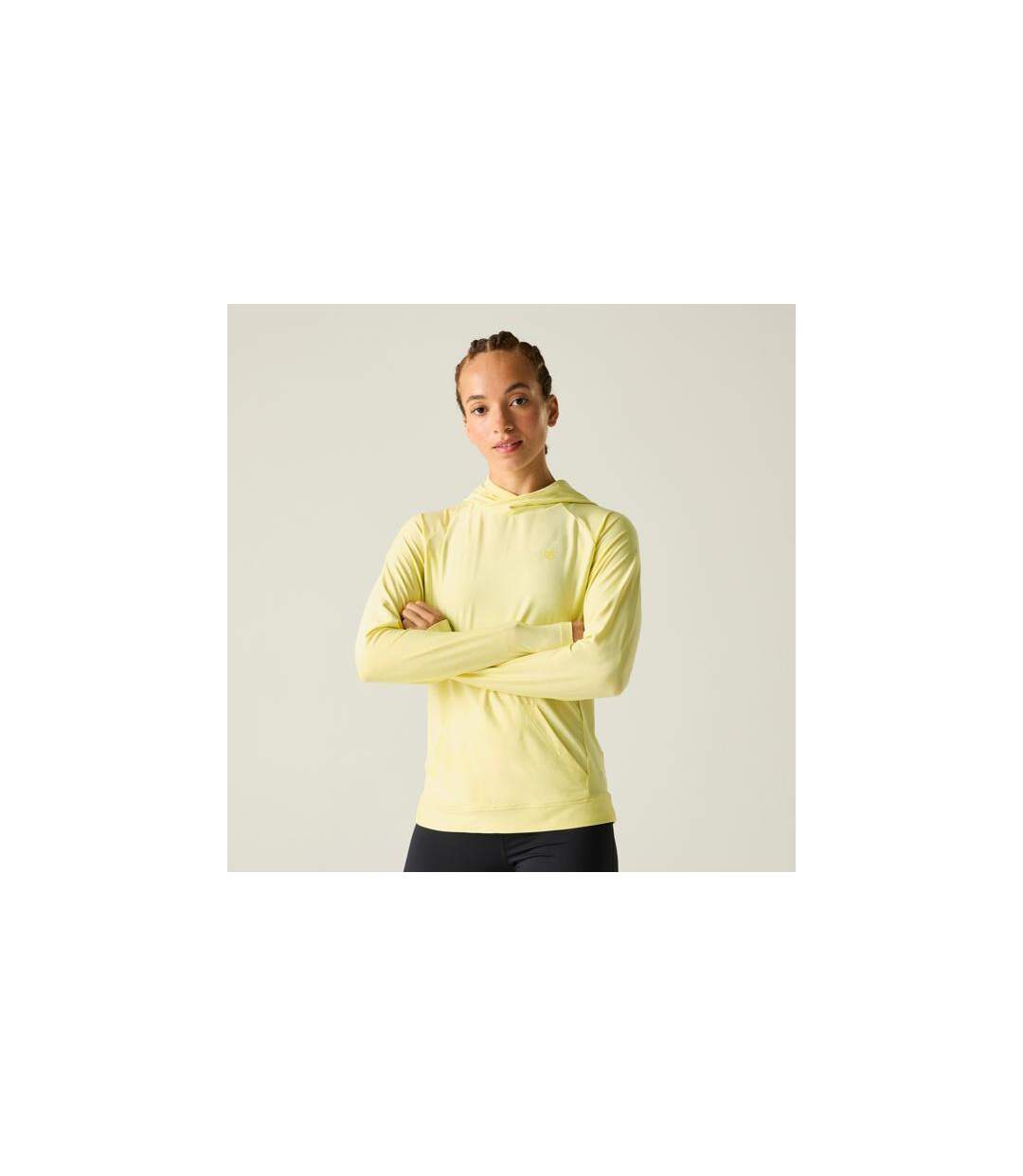 Sweat À Capuche Sprint City Femme Jaune Cire Dare 2B-2
