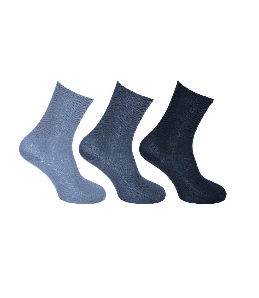 Chaussettes non élastiquées femme bleu marine / bleu foncé / bleu gris Healthy Centres-1