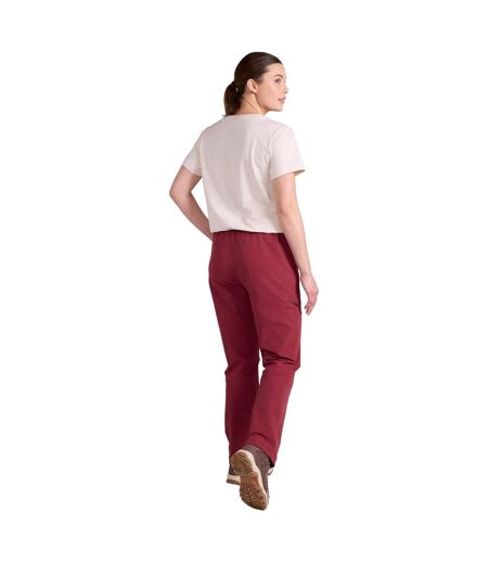 Womens/ladies Kenton Water Resistant Walking Trousers Burgundy Mountain Warehouse