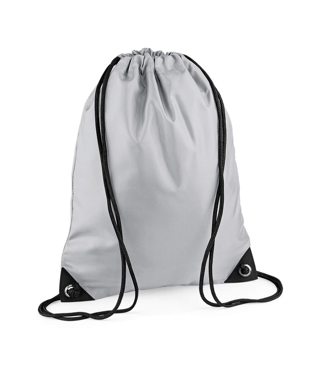 Premium Drawstring Bag One Size Light Grey Bagbase-1