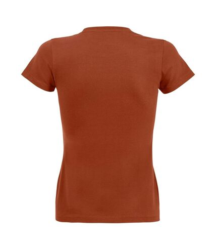 SOLS - T-shirt manches courtes IMPERIAL - Femme (Marron clair) - UTPC291