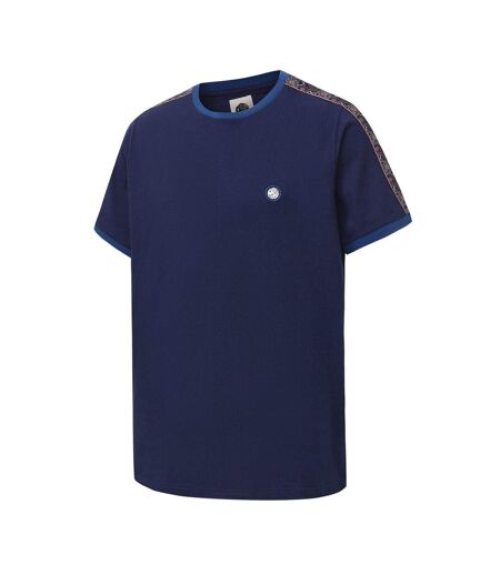 Mens Paisley Logo T-shirt Navy Pretty Green