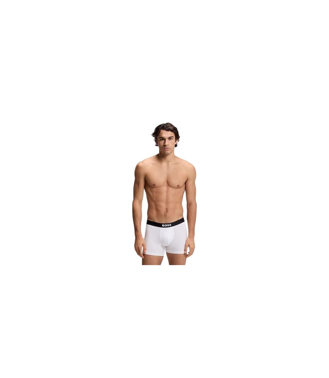 Lot De 3  Boxers Homme Noir Blanc Gris Boss-1
