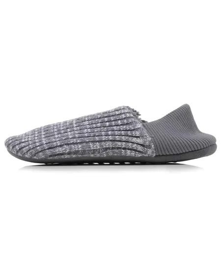 Isotoner Chaussettes d'intérieur homme maille côtelée, picots antidérapants