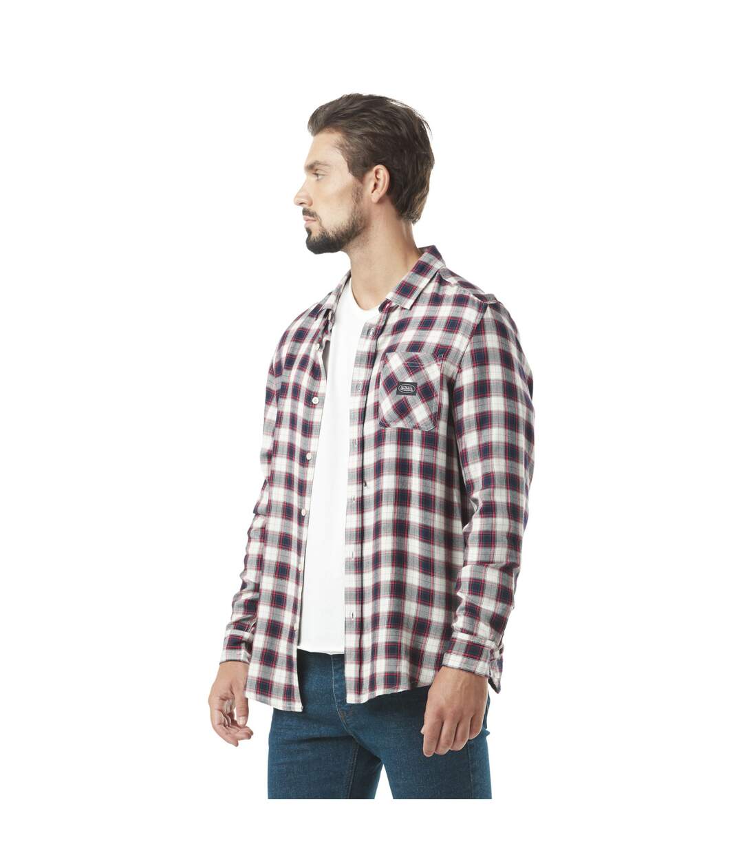 Chemise homme manches longues à carreaux Lex Vondutch-4
