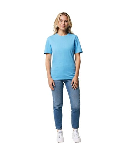 Unisex adult bryce recycled cotton t-shirt tranquil blue Iqoniq