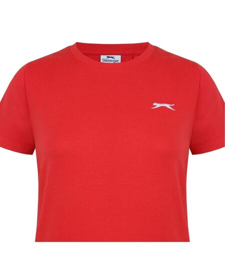 T-shirt Motif/style Uni Femme Rouge Slazenger