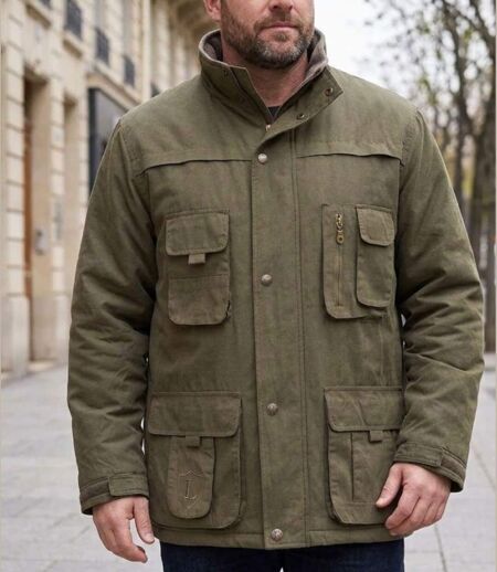 LEDERTYS GENTLEMAN — Veste outdoor marron : isolation polaire et tissu déperlant