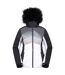 Womens/ladies Cascade Padded Ski Jacket White Black Mountain Warehouse-1
