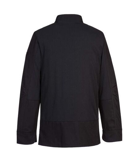 Portwest Mens Surrey Long-Sleeved Chef Jacket (Black) - UTPW1191