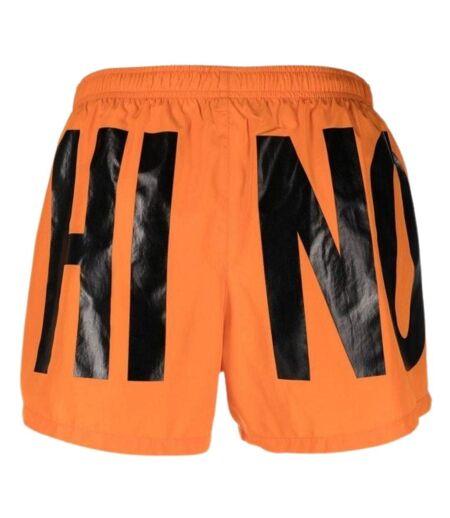 Short De Bain Motif Logo Homme Orange Moschino