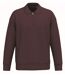 Sweat col polo quart zip - Unisexe - PAT432 - rouge dark cherry-1