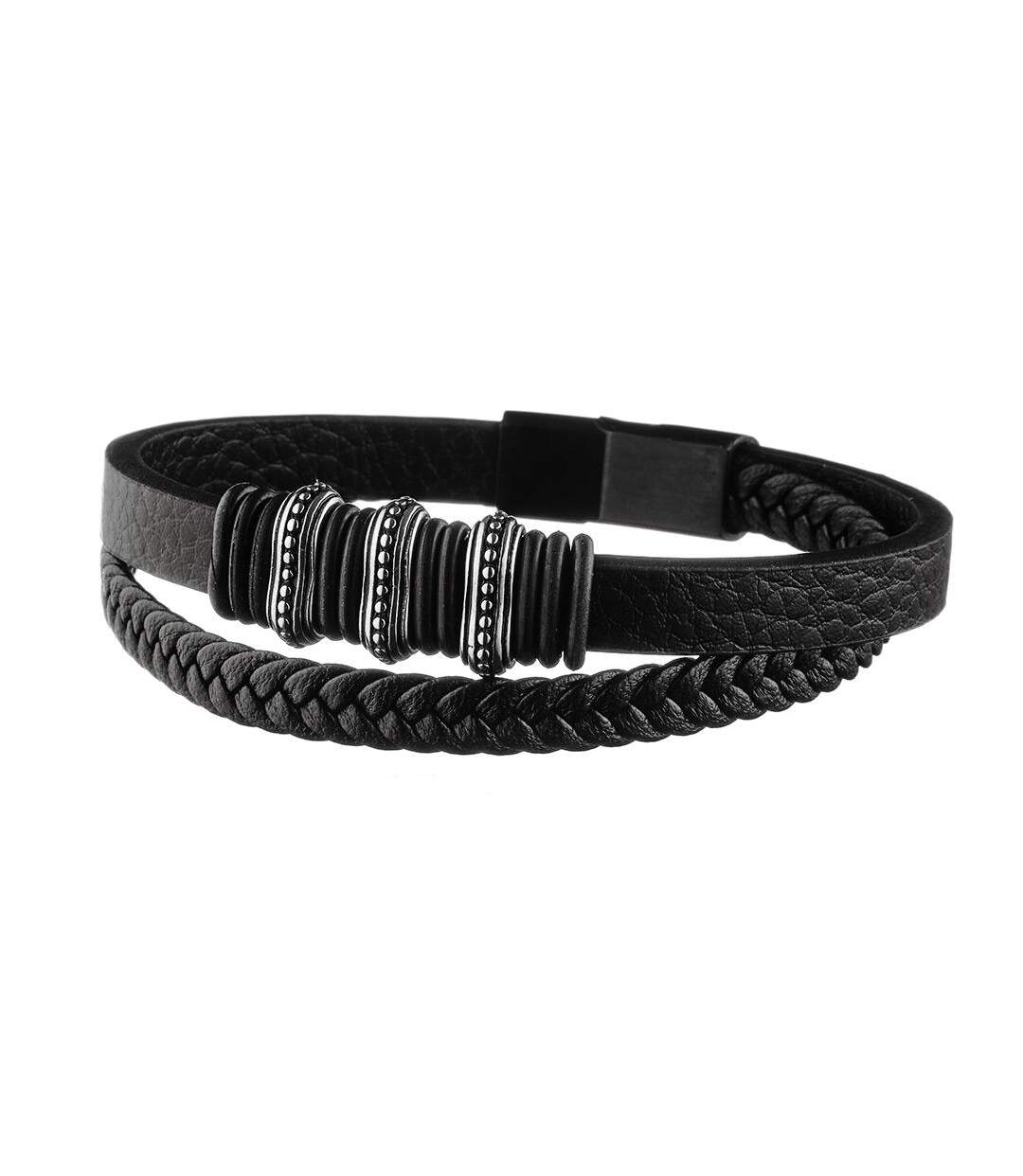 Bracelet noir/argent homme geographical norway 315066 - taille unique-1