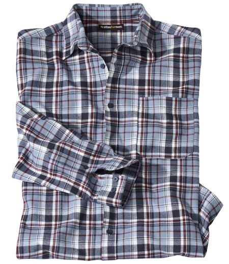 Men's Blue Checked Flannel Shirt 