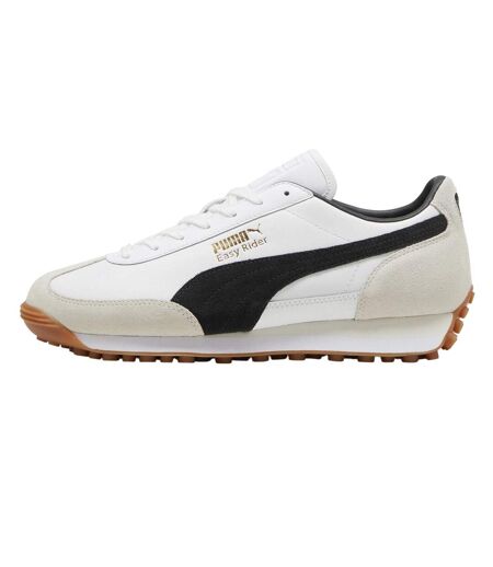 Mens Easy Rider Mix Suede Low Trainers White Puma