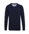 Asquith & Fox - Pull en coton à col V - Homme (Bleu marine) - UTRW5188