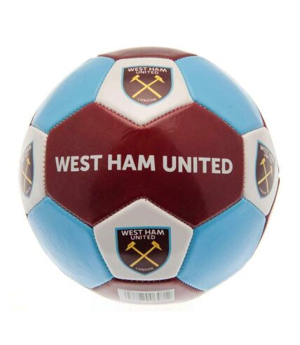 West Ham United FC - Ballon de foot (Bordeaux / Bleu ciel) (Taille 3) - UTSG20072
