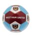 West Ham United FC - Ballon de foot (Bordeaux / Bleu ciel) (Taille 3) - UTSG20072