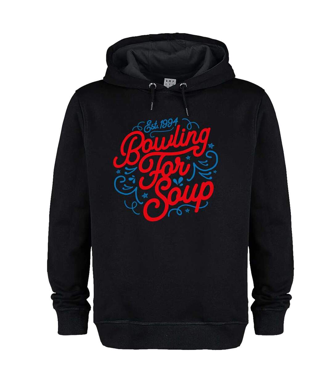 Sweat À Capuche Swirly Adulte Noir Amplified-1