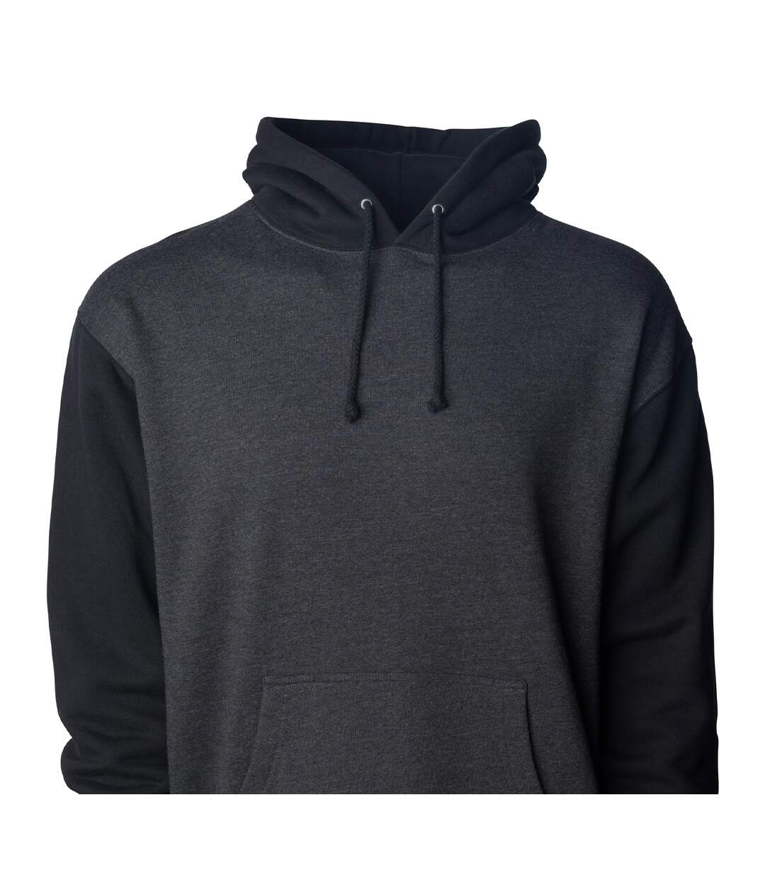 Sweat À Capuche Homme Gris Charbon Chiné Noir Independent-2