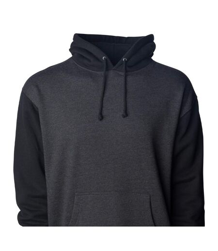 Sweat À Capuche Homme Gris Charbon Chiné Noir Independent