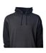 Sweat À Capuche Homme Gris Charbon Chiné Noir Independent-2