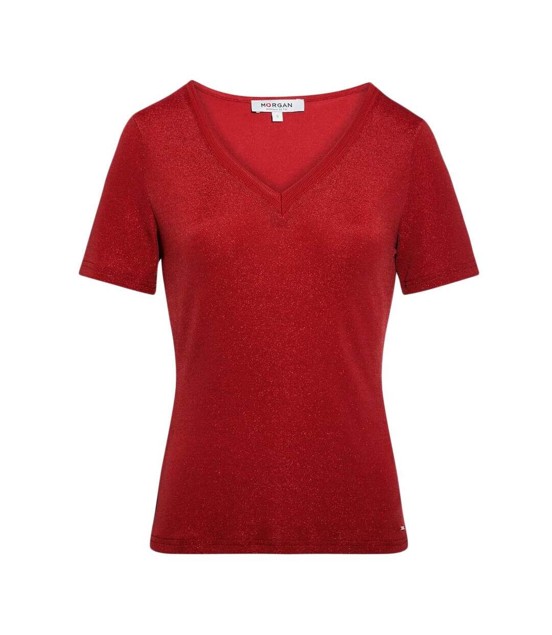 T-shirt rouge femme morgan diwis-2
