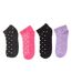 Pack of 4 women's ankle socks, women's short socks, cotton, printed.