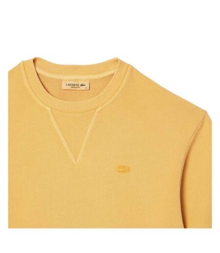 Womens/ladies Natural Dyed Fleece T-shirt Orange Lacoste