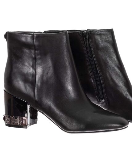 Heeled ankle boots with side zipper closure FLBIC3LEA09 woman