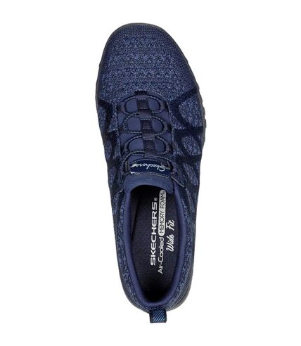 Womens/ladies breathe easy infi-knity trainers navy Skechers