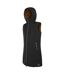 Womens/ladies Hooded Reversible Gilet Black Museum-3