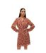 Robe Portefeuille Rie Femme Rouge Foncé Vero Moda-4