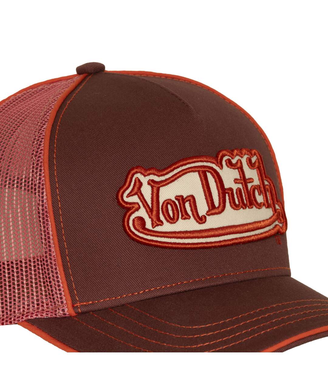 Casquette baseball avec filet et écusson brodé Corail Vondutch-3