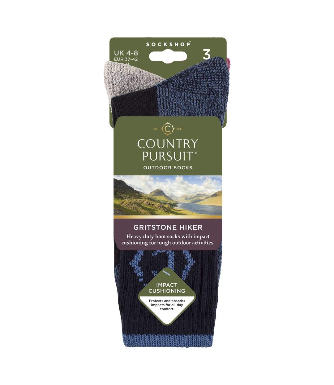 Country Pursuit - 3 Paires de Chaussettes Femme Randonnée Douces et Durables-2
